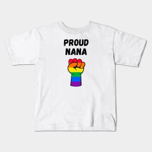 Proud Nana Rainbow Pride T Shirt Design Kids T-Shirt